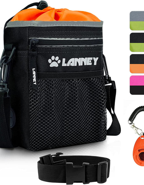 Load image into Gallery viewer, Dog Treat Pouch for Training, Dog Treat Bag for Pet Training - 3 Ways to Wear with Shoulder Strap, Clicker, Tote Carry Kibble Snacks Toys to Reward Walking, Metal Clip, Waist Belt, Poop Bag Dispenser
