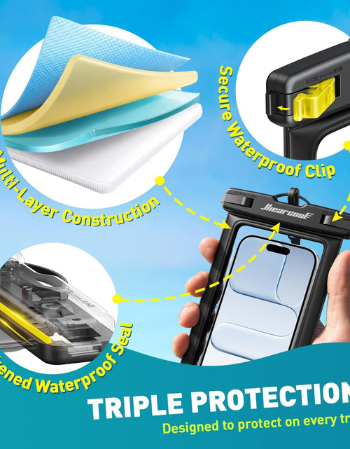 Load image into Gallery viewer, Waterproof Phone Pouch, Waterproof Phone Case for Iphone 15 14 13 12 Pro Max XS Samsung, IPX8 Cellphone Dry Bag Beach Essentials 2Pack-8.3"
