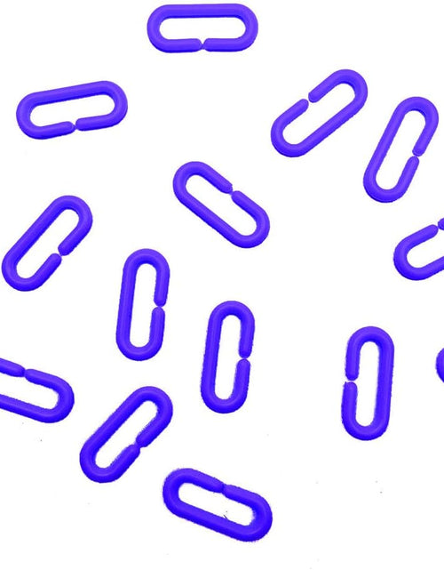 Load image into Gallery viewer, 200Pcs Blue C-Clips Chains Hooks Plastic Chain Links C-Links Children'S Learning Toy Sugar Glider for Parakeets,Small Pet Rat Parrot Bird Toy Cage Swing Climbing Cage Toys
