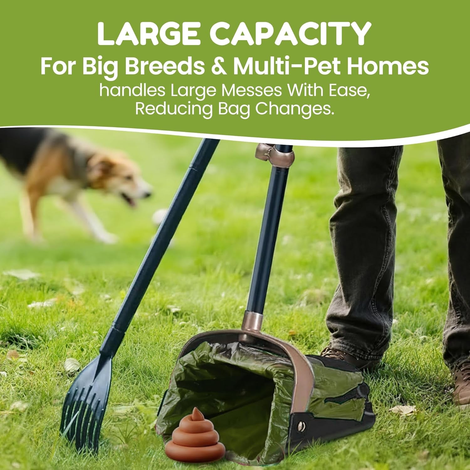 Dootie Bags® Medium-Large Poop Bags, 100 Count, with Tie Handles and Gussets. Strong and Leakproof. Made with Corn Starch. Fits  Pooper Scoopers.