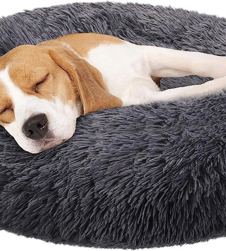 Dog Bed, Dog Beds for Medium Dogs, Small Outdoor Dog Beds, Washable Dog Bed and Cat Bed, Faux Fur Pet Bed, Anti-Slip Dog Bed Cat Bed