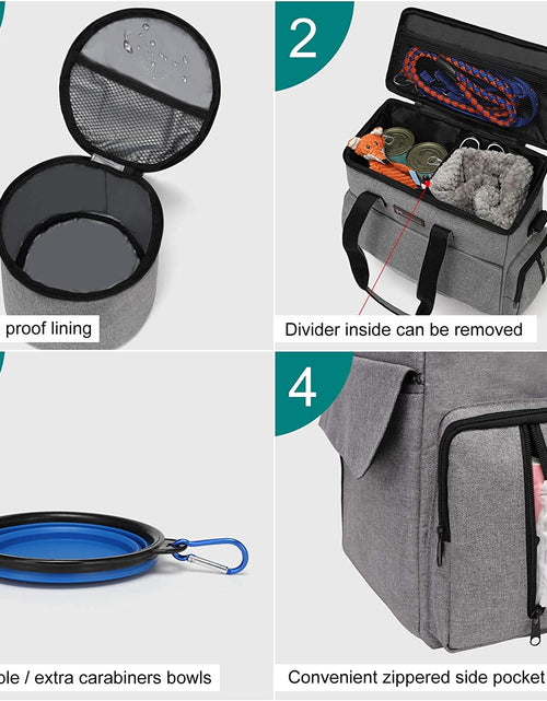 Load image into Gallery viewer, Airline Approved Pet Travel Bag, Weekend Dog Travel Set for Dog and Cat, Airline Approved Tote Organizer with Multi-Function Pockets
