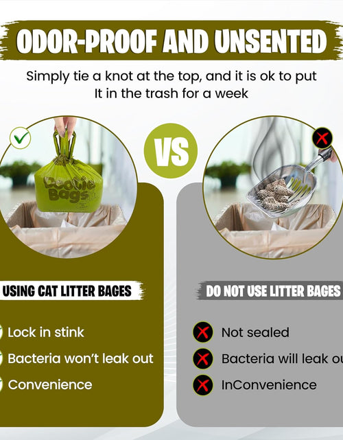 Load image into Gallery viewer, Dootie Bags® Medium-Large Poop Bags, 100 Count, with Tie Handles and Gussets. Strong and Leakproof. Made with Corn Starch. Fits  Pooper Scoopers.
