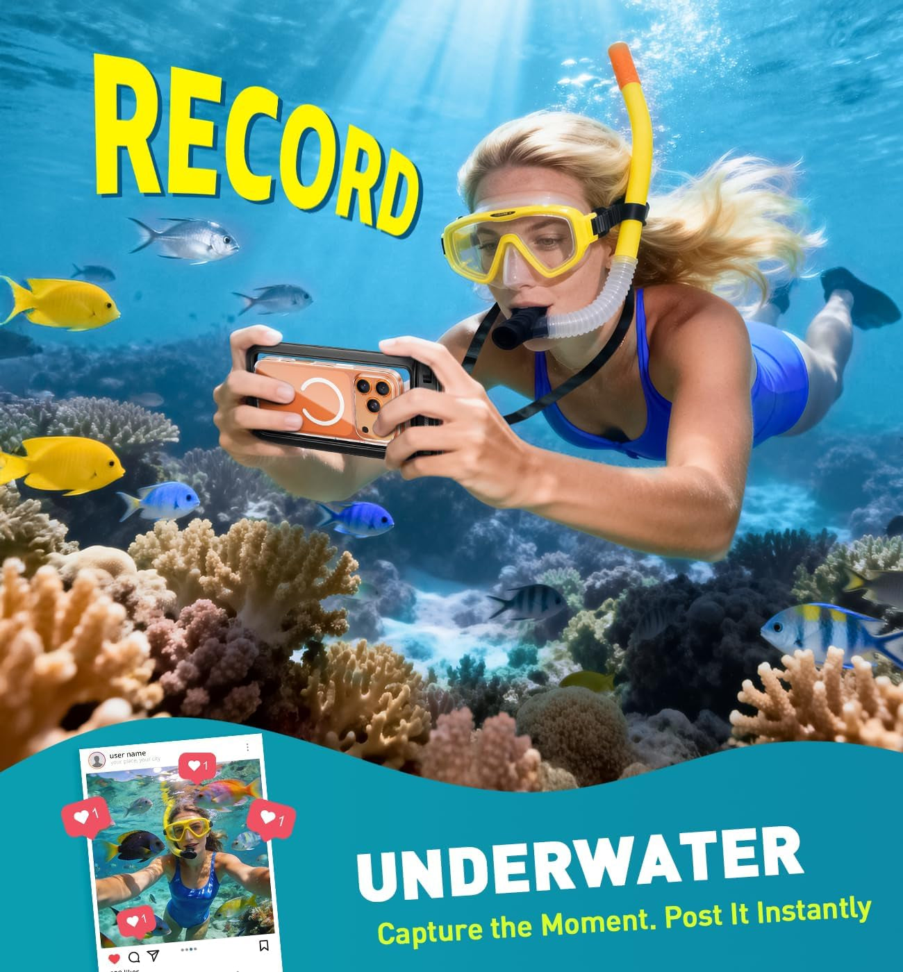 Waterproof Phone Pouch, Waterproof Phone Case for Iphone 15 14 13 12 Pro Max XS Samsung, IPX8 Cellphone Dry Bag Beach Essentials 2Pack-8.3"