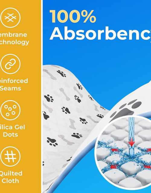 Load image into Gallery viewer, Washable Pee Pads for Dogs - Waterproof Reusable Puppy Pads with Anti-Slip Backing, Pet Training Pad for Puppy Playpen, Crate, Whelping Box, Potty Training (Pack of 6 - 30X34)
