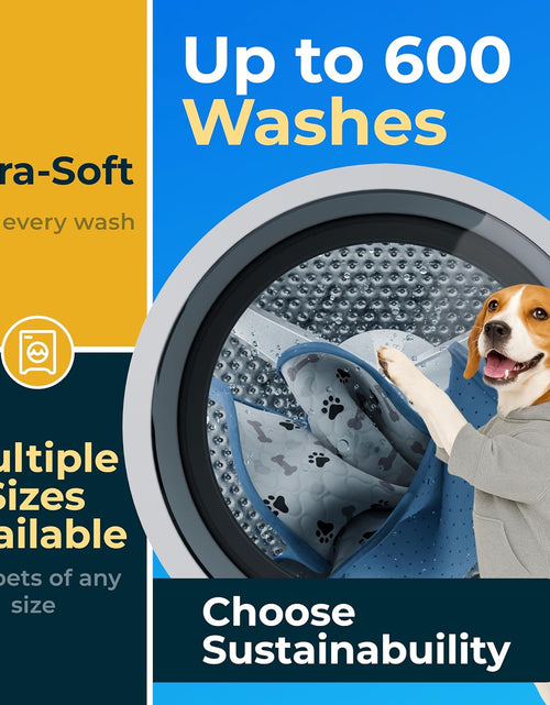 Load image into Gallery viewer, Washable Pee Pads for Dogs - Waterproof Reusable Puppy Pads with Anti-Slip Backing, Pet Training Pad for Puppy Playpen, Crate, Whelping Box, Potty Training (Pack of 6 - 30X34)
