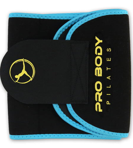 Waist Sweat Band for Women and Men, Sweat Waist Trimmer Belt for High-Intensity Training, Waist Trainer (Blue, S/M)