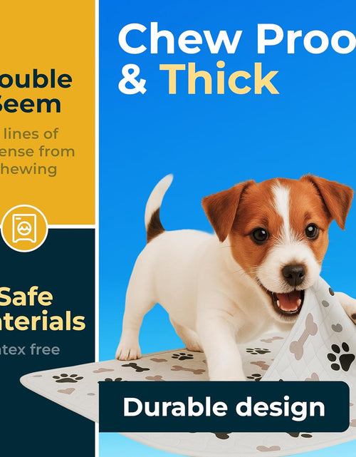 Load image into Gallery viewer, Washable Pee Pads for Dogs - Waterproof Reusable Puppy Pads with Anti-Slip Backing, Pet Training Pad for Puppy Playpen, Crate, Whelping Box, Potty Training (Pack of 6 - 30X34)
