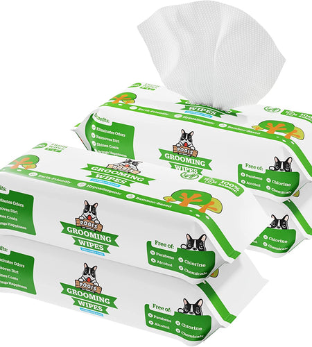 Pogi'S Grooming Wipes - Hypoallergenic Pet Wipes for Dogs & Cats - Plant-Based, Earth-Friendly, Deodorizing Dog Wipes