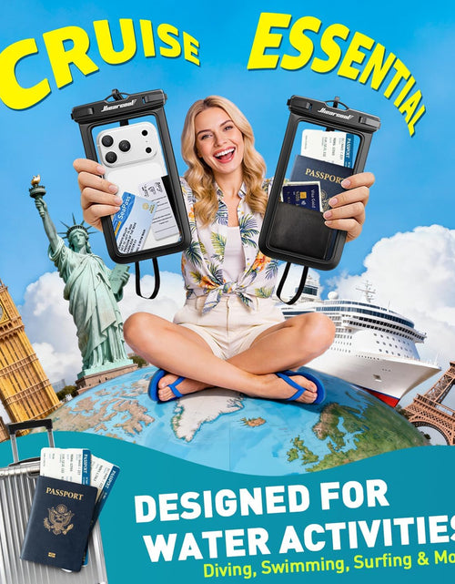 Load image into Gallery viewer, Waterproof Phone Pouch, Waterproof Phone Case for Iphone 15 14 13 12 Pro Max XS Samsung, IPX8 Cellphone Dry Bag Beach Essentials 2Pack-8.3"
