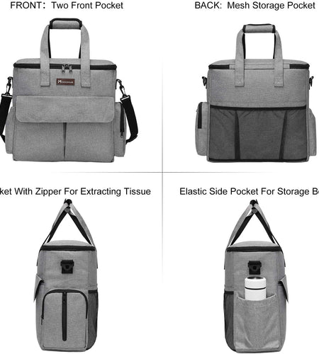 Airline Approved Pet Travel Bag, Weekend Dog Travel Set for Dog and Cat, Airline Approved Tote Organizer with Multi-Function Pockets