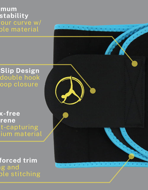 Load image into Gallery viewer, Waist Sweat Band for Women and Men, Sweat Waist Trimmer Belt for High-Intensity Training, Waist Trainer (Blue, S/M)
