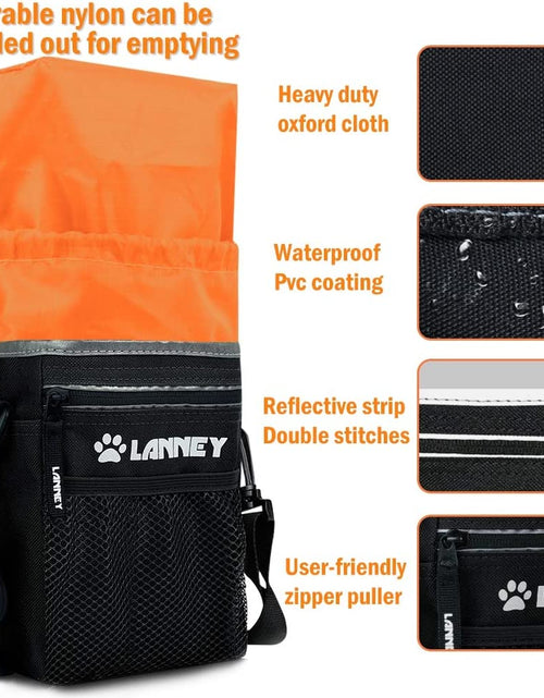 Load image into Gallery viewer, Dog Treat Pouch for Training, Dog Treat Bag for Pet Training - 3 Ways to Wear with Shoulder Strap, Clicker, Tote Carry Kibble Snacks Toys to Reward Walking, Metal Clip, Waist Belt, Poop Bag Dispenser
