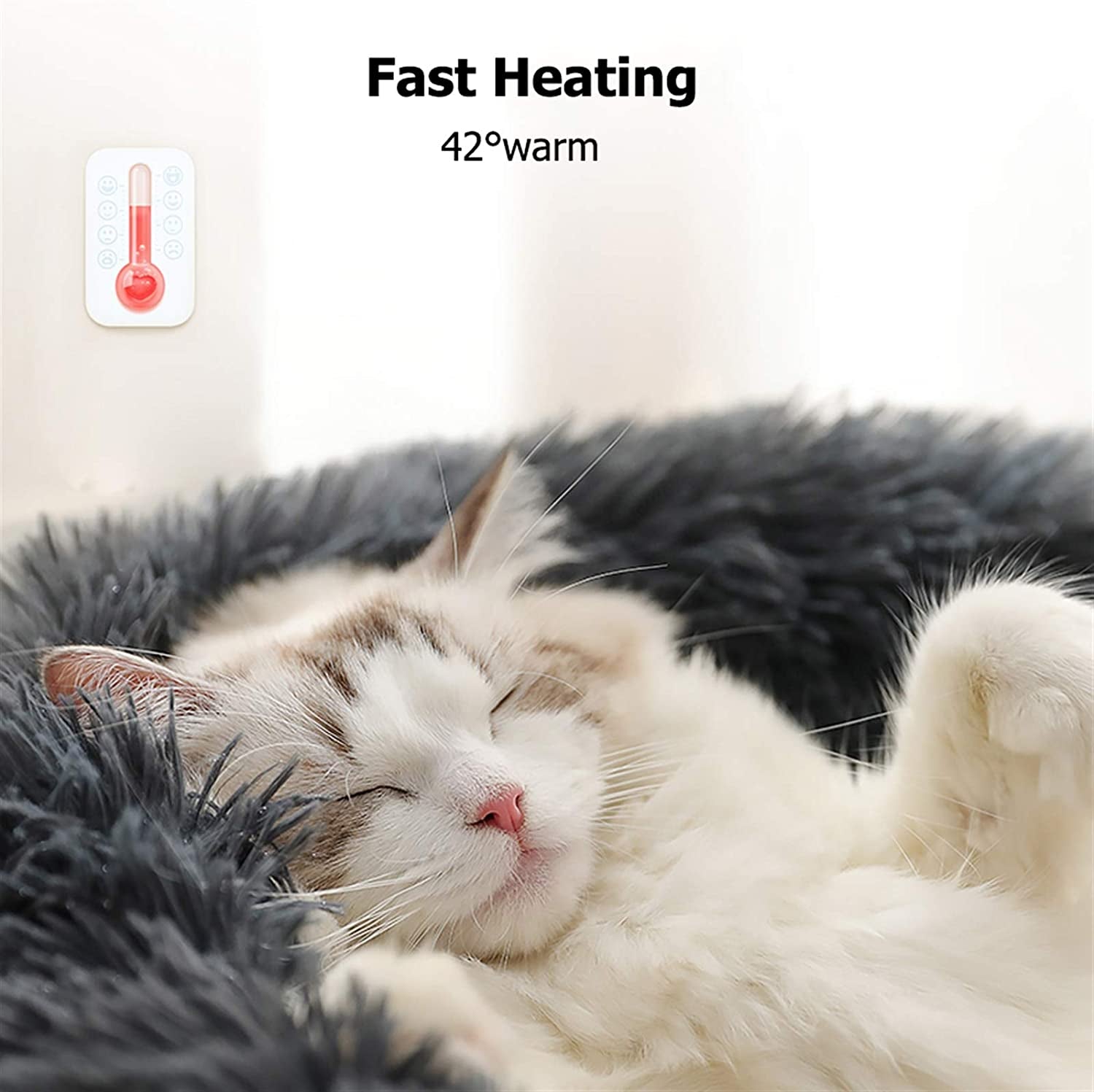 Dog Bed, Dog Beds for Medium Dogs, Small Outdoor Dog Beds, Washable Dog Bed and Cat Bed, Faux Fur Pet Bed, Anti-Slip Dog Bed Cat Bed