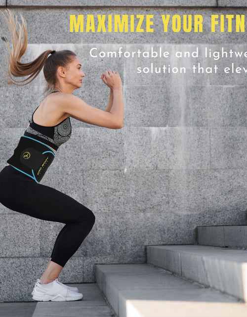 Load image into Gallery viewer, Waist Sweat Band for Women and Men, Sweat Waist Trimmer Belt for High-Intensity Training, Waist Trainer (Blue, S/M)
