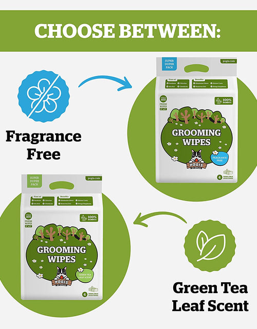 Load image into Gallery viewer, Pogi'S Grooming Wipes - Hypoallergenic Pet Wipes for Dogs &amp; Cats - Plant-Based, Earth-Friendly, Deodorizing Dog Wipes
